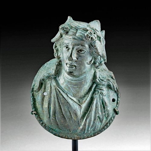 ROMAN LEADED BRONZE PROTOME OF