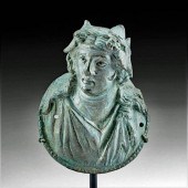ROMAN LEADED BRONZE PROTOME OF