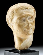 ROMAN MARBLE BUST OF A MALERom