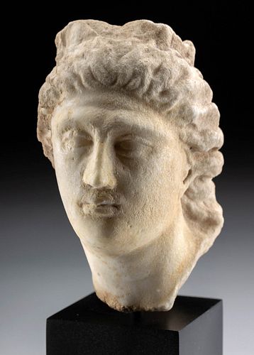ROMAN MARBLE HEAD OF A GODDESS,