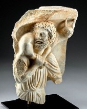 ROMAN MARBLE RELIEF HERMES KRI