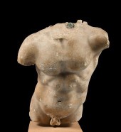 ROMAN MARBLE TORSO, 1ST CENTUR