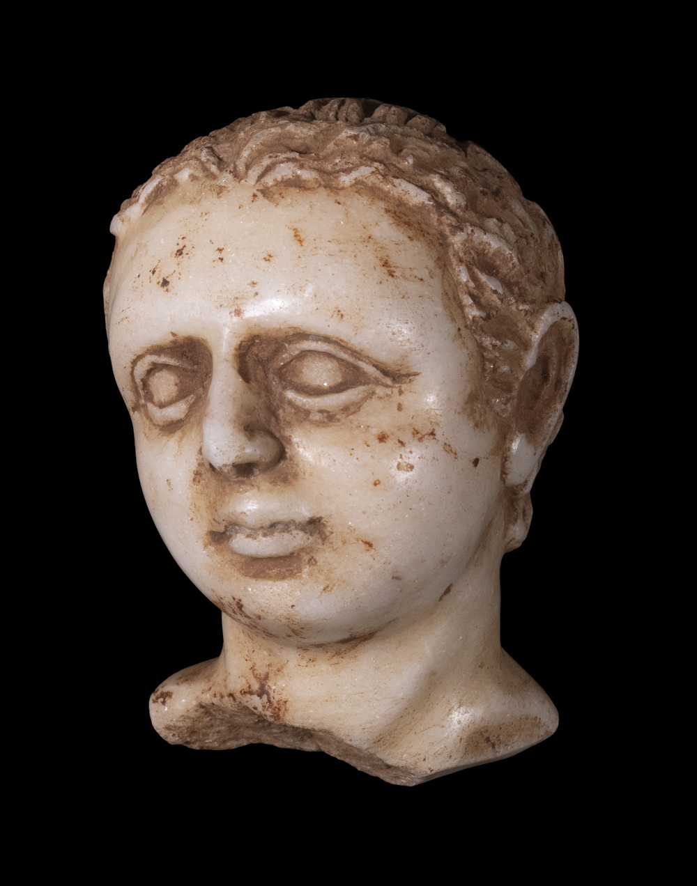 ROMAN SMALL MARBLE HEAD OF YOUNG
