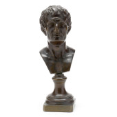 ROMAN STYLE BRONZE BUST OF THE