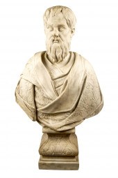 ROMAN STYLE CARVED MARBLE BUST