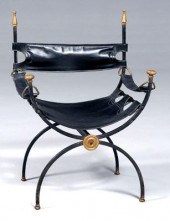 Roman style iron and leather c