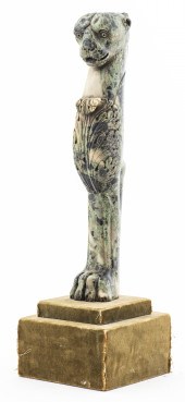 ROMANESQUE CARVED MARBLE LION