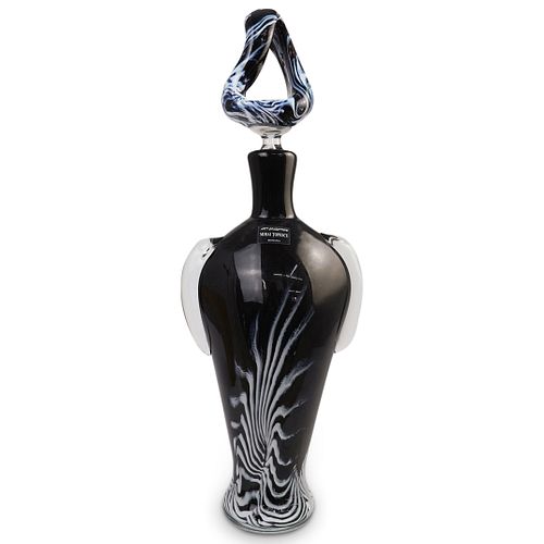ROMANIAN ART GLASS VASE BY MIHAI