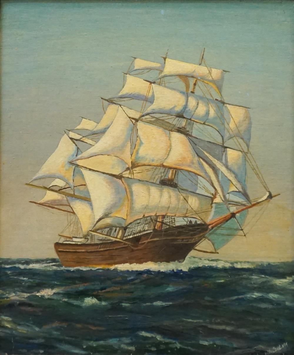 ROMANTIC SCHOOL, 20TH CENTURY, SHIP