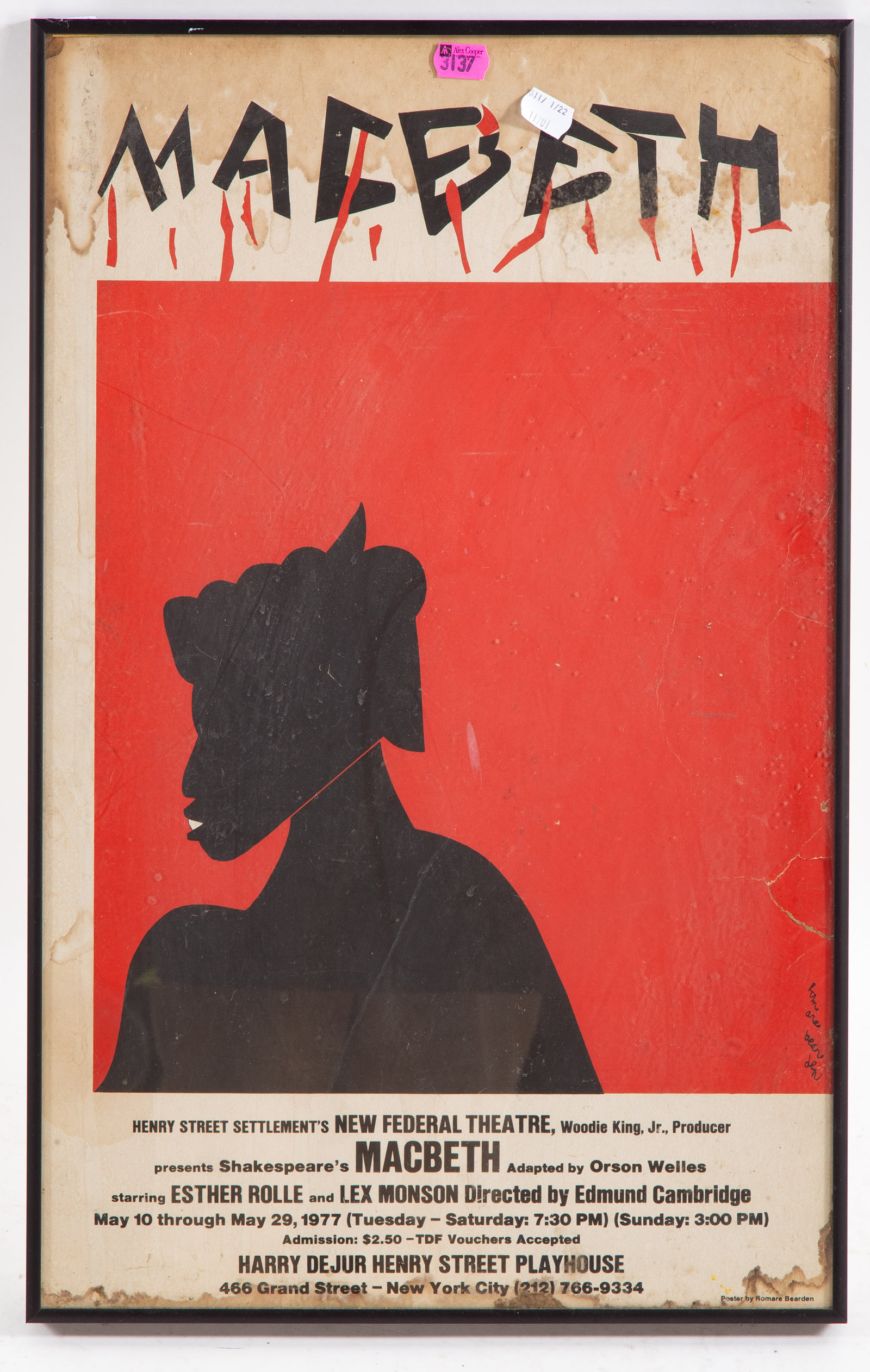 ROMARE BEARDEN. "MACBETH," 1977