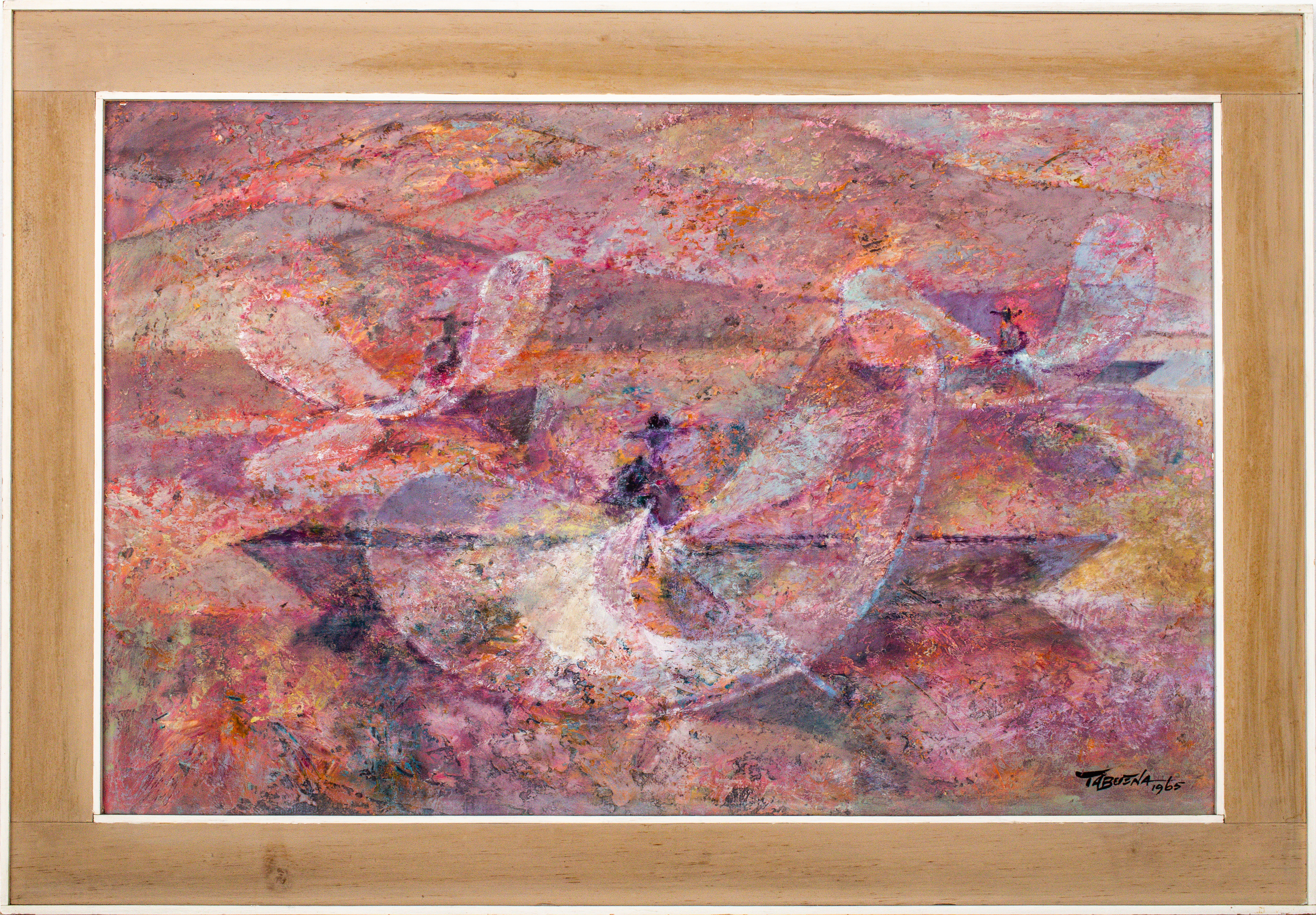 ROMEO TABUENA 'MEN AND NETS' OIL ON
