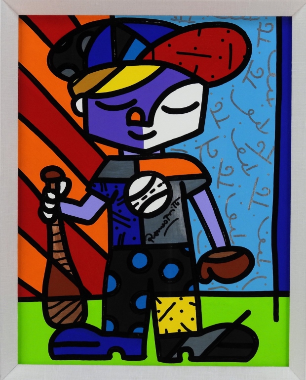 ROMERO BRITTO POP ART BASEBALL