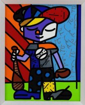 ROMERO BRITTO POP ART BASEBALL