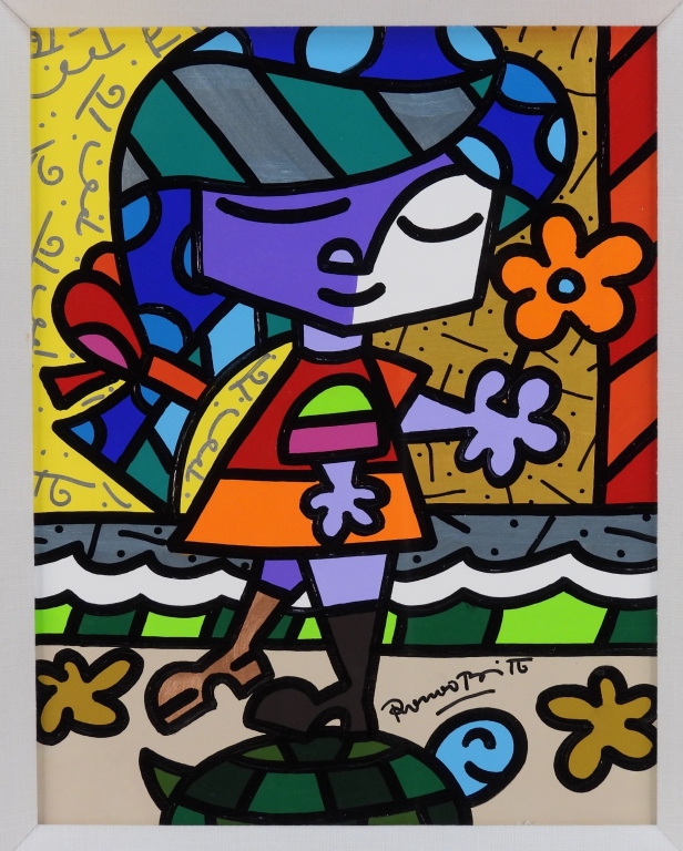 ROMERO BRITTO POP ART GIRL FIGURE