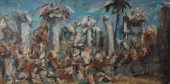 RON BLUMBERG OIL ON BOARDRON B