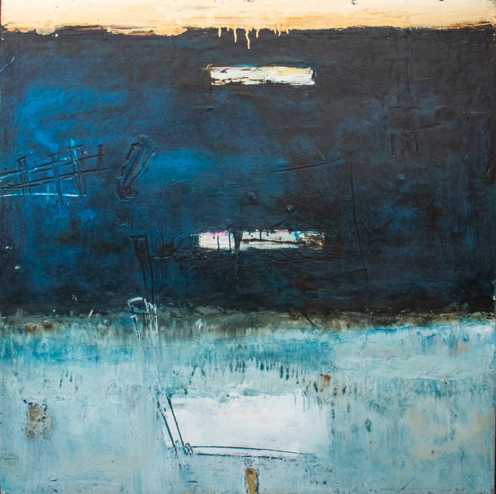 RON EHRLICH UNTITLED MIXED MEDIA ON