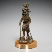RON HONYOUTI, HOPI BRONZE DEER