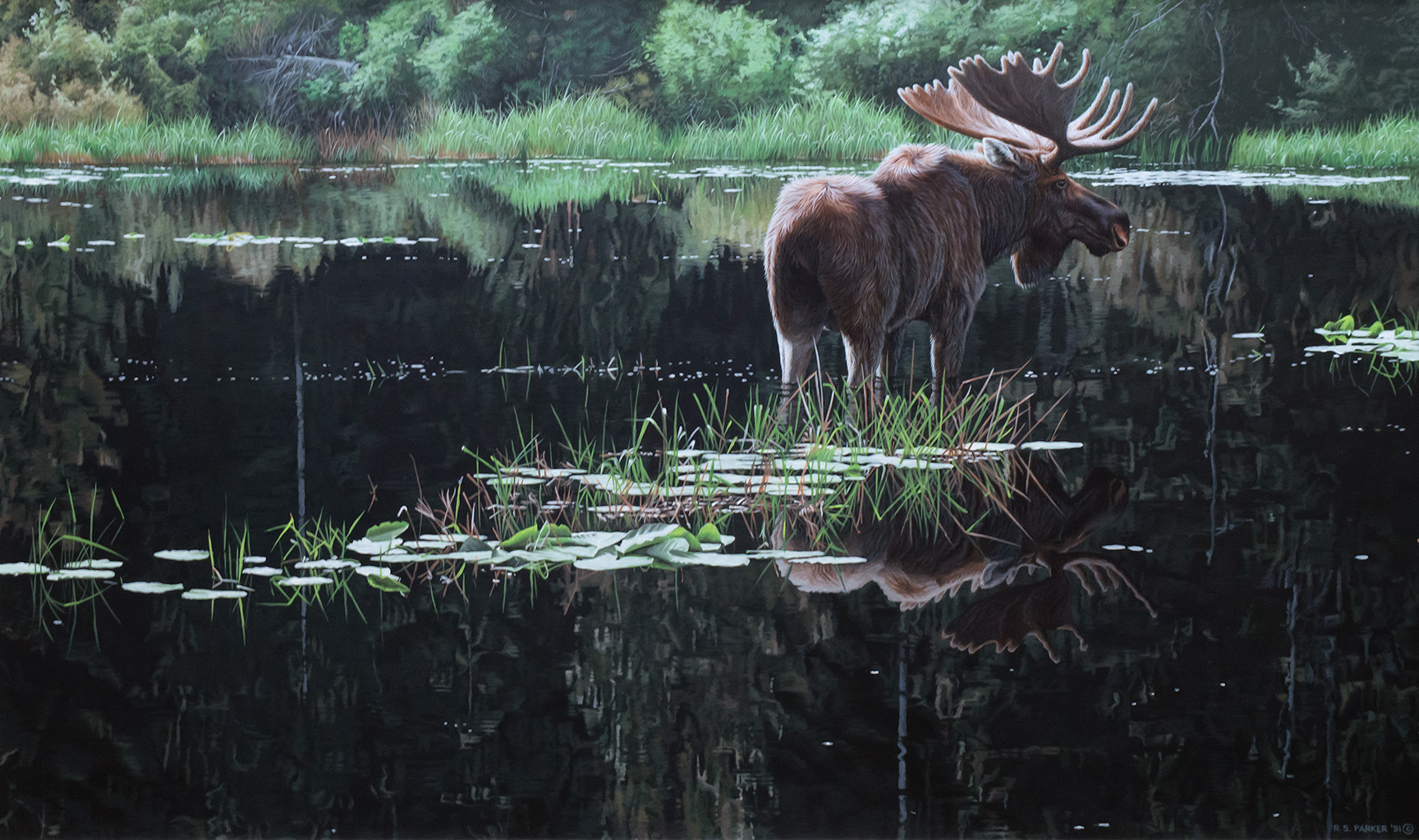RON PARKER (1942- ), SUMMER POND