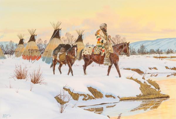 RON STEWART (B. 1941) GOUACHE ON