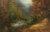 RON WILLIAMS OIL ON CANVAS LAN