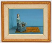 RONALD FERNS 'CHAIR LADY' OIL