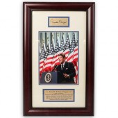 RONALD REAGAN ENGRAVED SIGNATU