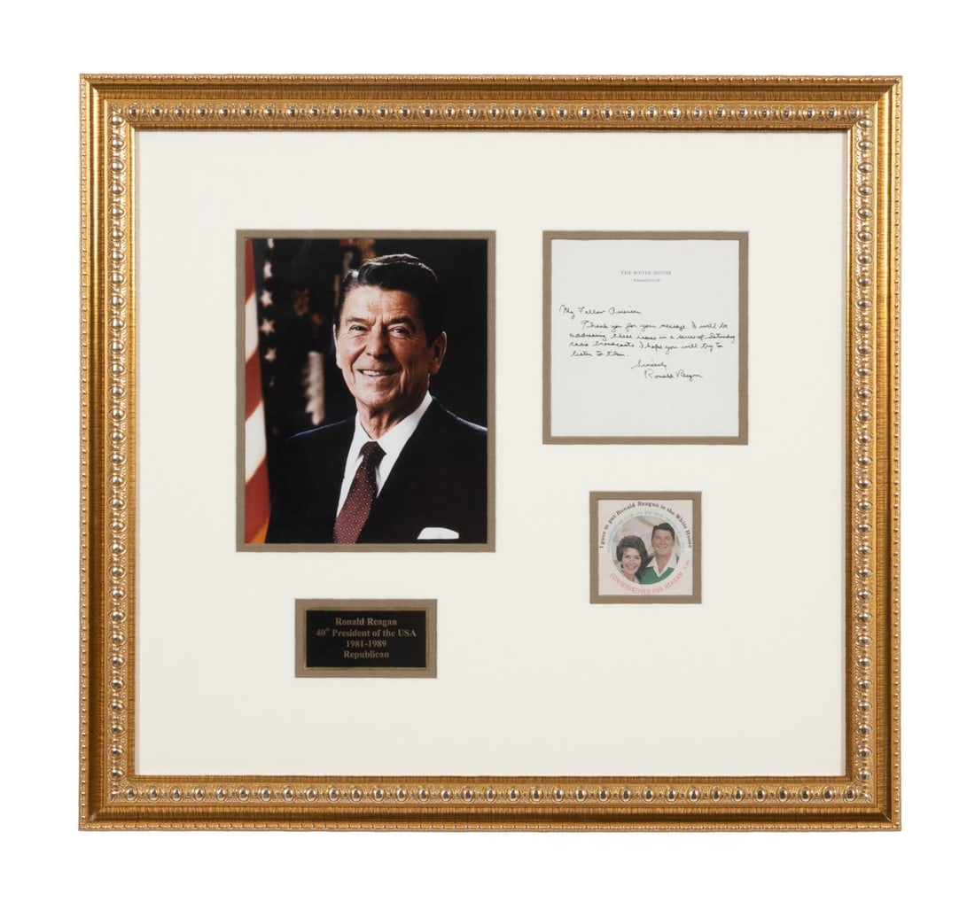 RONALD REAGAN HAND WRITTEN & SIGNED