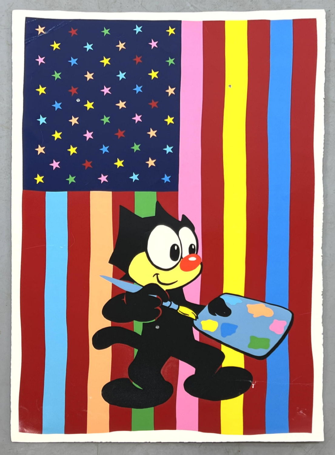 Ronnie Cutrone Felix paints Flag