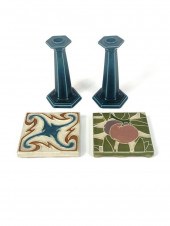 ROOKWOOD 4PC POTTERY: PR BLUE