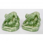 Rookwood Celadon Rook Bookends