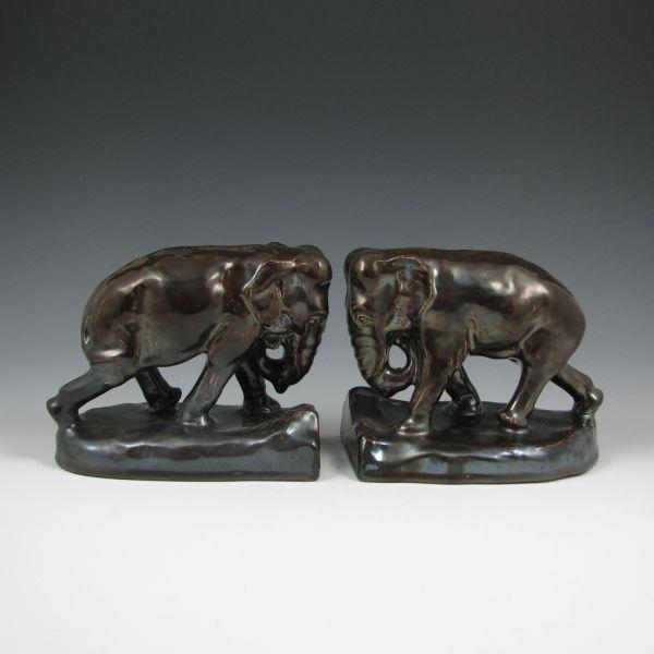 Rookwood elephant bookends finished