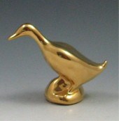 Rookwood Golden Duck marked Ro