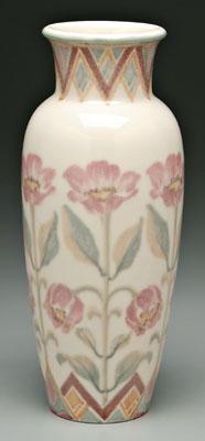Rookwood lamp base, poppies on