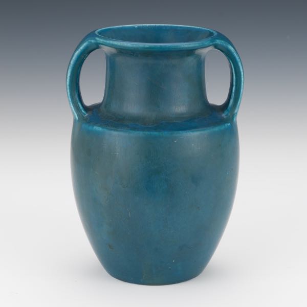 ROOKWOOD MATTE FLAMBé BLUE VASE,