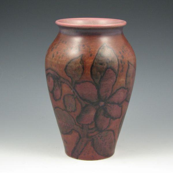 Rookwood matte glaze vase with bold