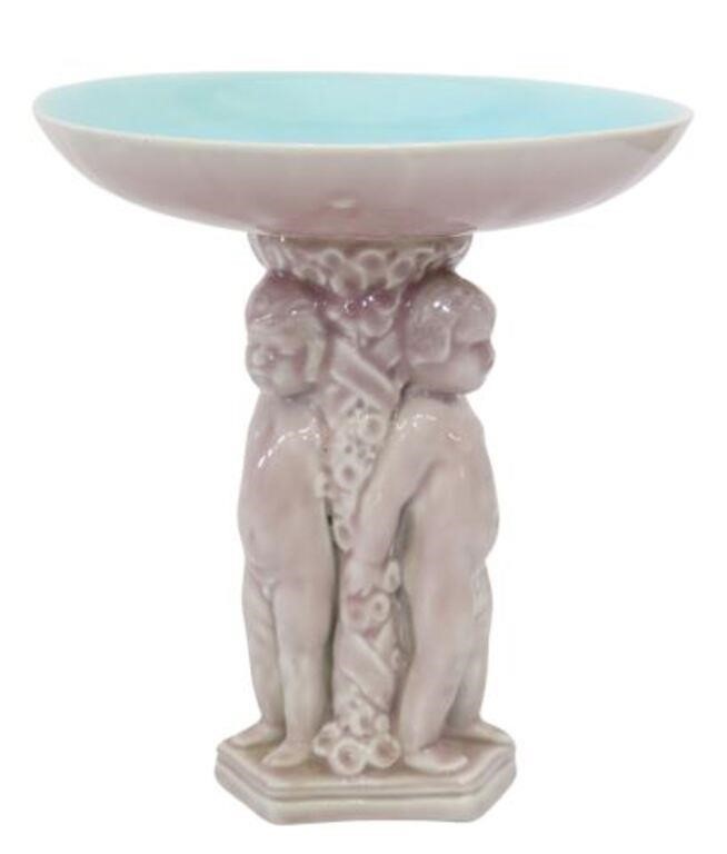 ROOKWOOD POTTERY CHERUB COMPOTE,