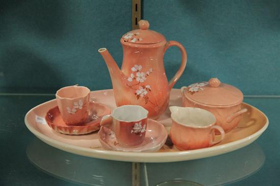 ROOKWOOD POTTERY TEA SET. Assembled