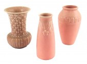 ROOKWOOD POTTERY, THREE BLUSH