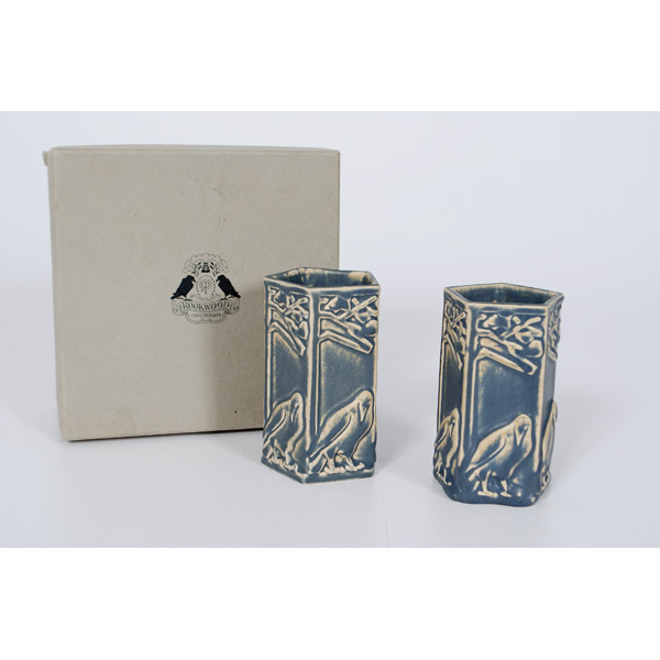 Rookwood Rook Vases American a pair