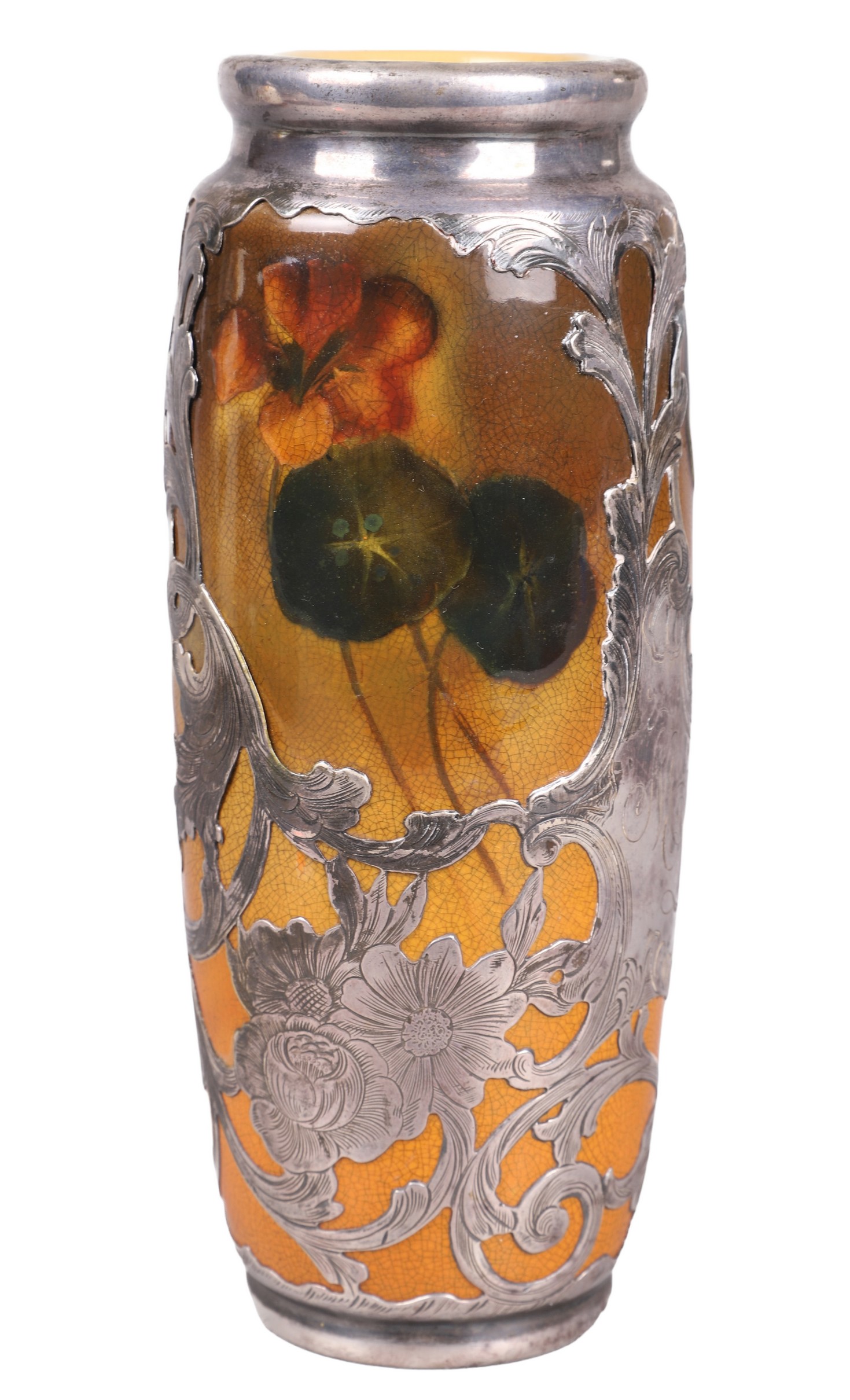 Rookwood sterling overlay pottery