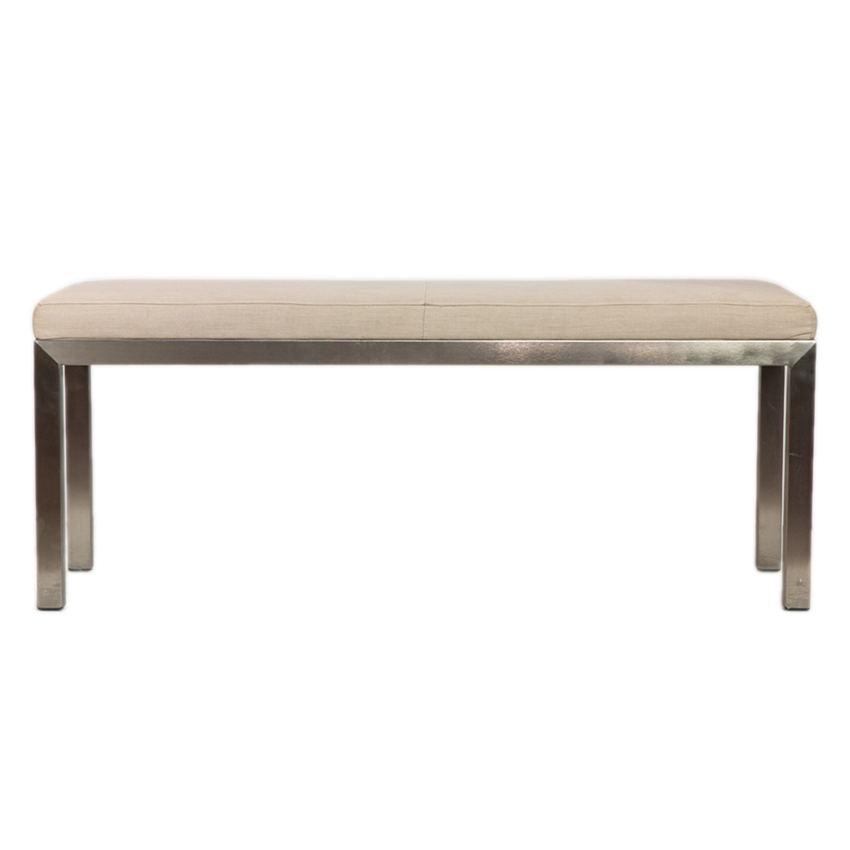 ROOM & BOARD ALUMINUM BENCH
