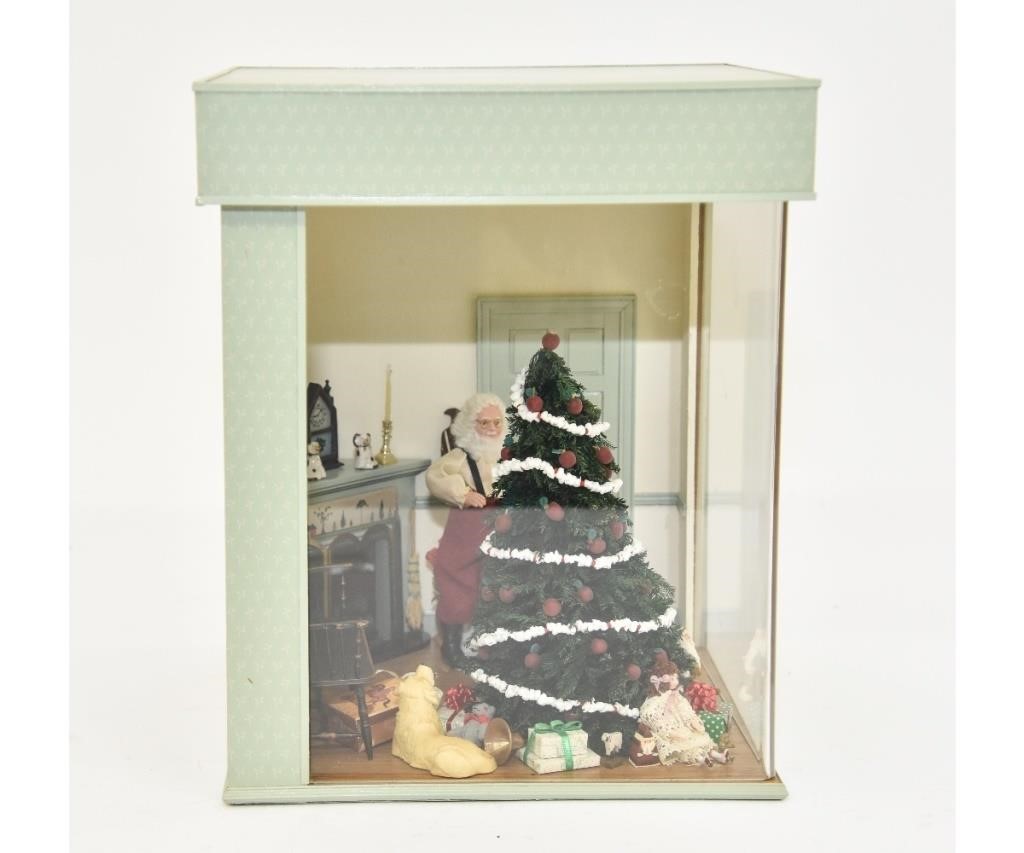 Room box Colonial Christmas