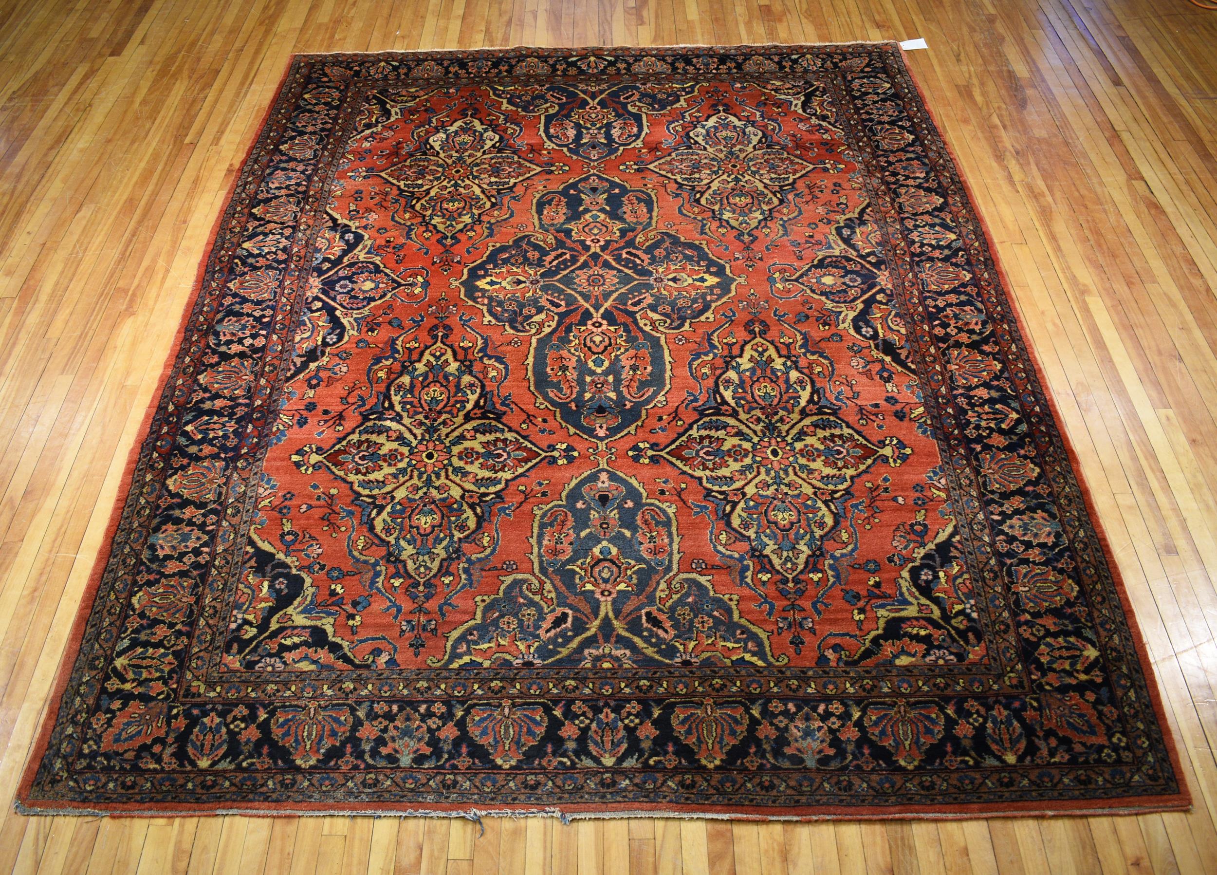 ROOM SIZE ANTIQUE ORIENTAL RUG,