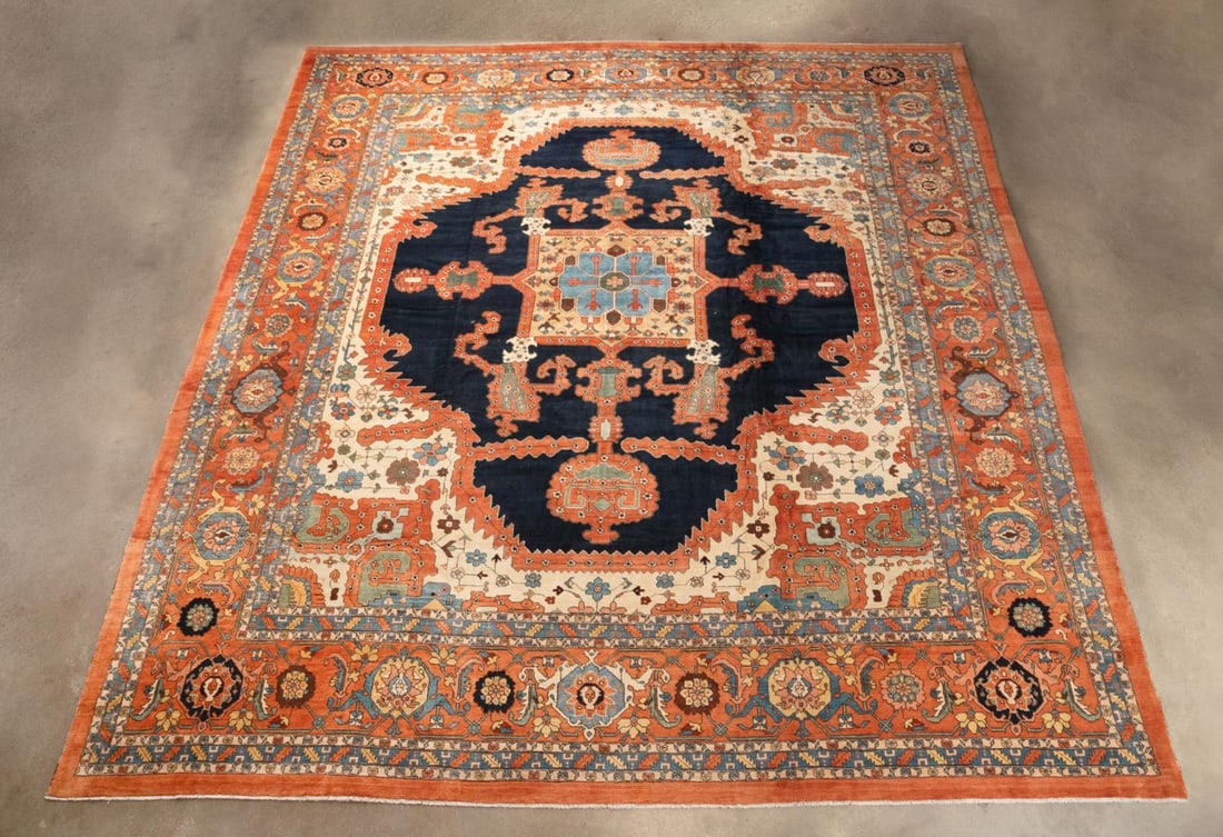 ROOM SIZE HAND WOVEN INDIAN HERIZ