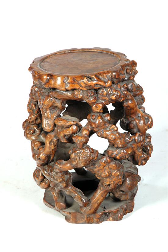 ROOT GARDEN SEAT.  China  20th