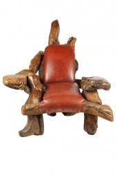 ROOT WOOD CHAIR & OTTOMANcover