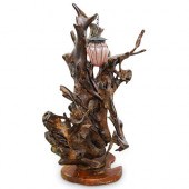 ROOT WOOD FLOOR LAMPDESCRIPTIO