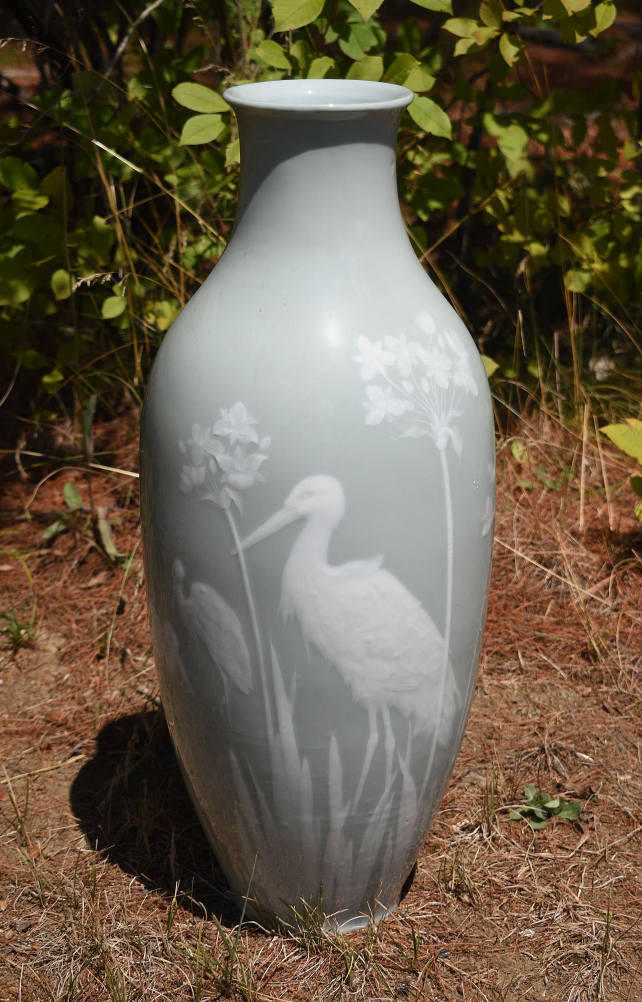 RORSTRAND SWEEDEN PAT SUR PAT VASE.