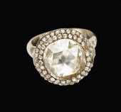 Rose cut diamond ring    Unusu