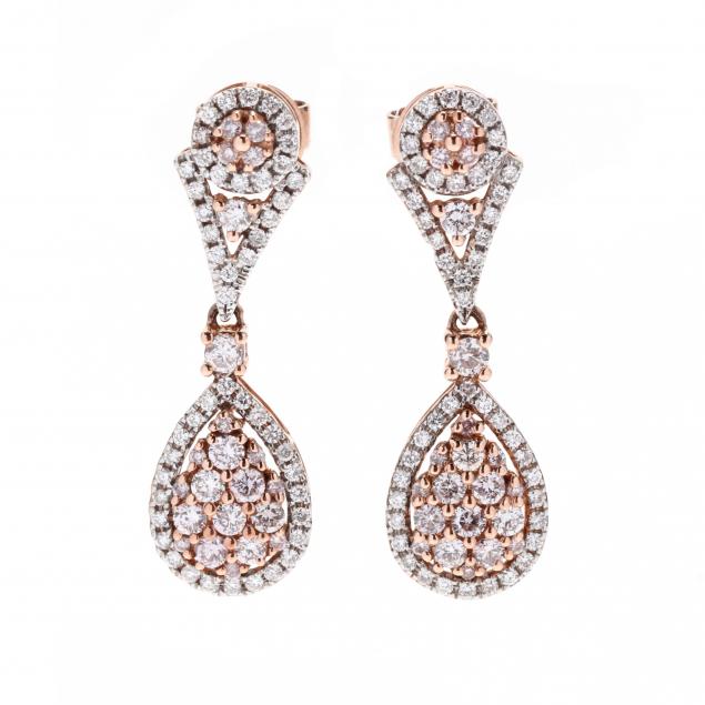 ROSE GOLD AND DIAMOND EARRINGS